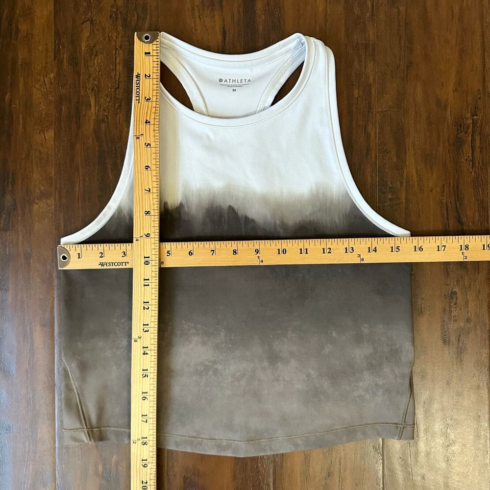 ATHLETA Shanti Watercolor Stripe Crop Racerback Tank Top #568115 - Picture 9 of 9